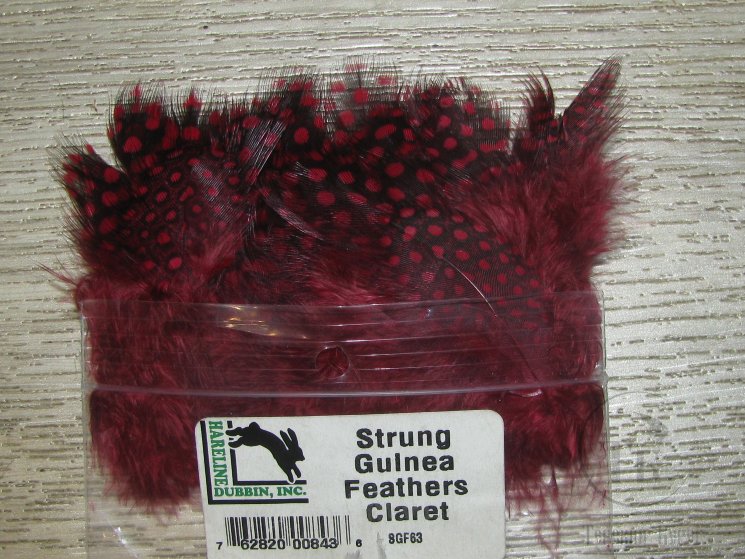 Перья цесарки Strong Guinea Feathers Claret Hareline