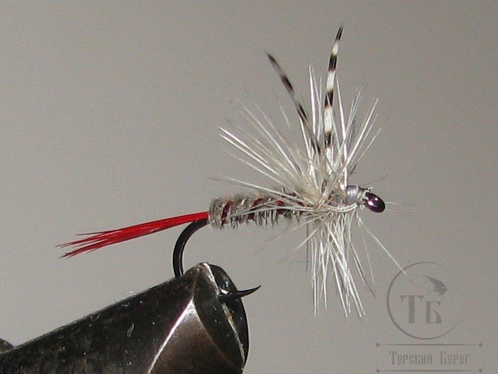 Муха сухая Dry fly Adams 26 " Adams Red "крючок № 16 ( Kumho )