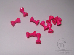 Вольфрамовые глазки гантельки c плоскими торцами 3x5 мм (10 шт.) Fl. Pink