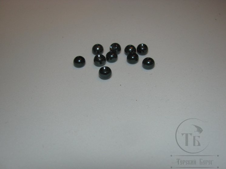 Вольфрамовый шарик с круглым отверстием D 2,4 Black Nickel (10 шт)