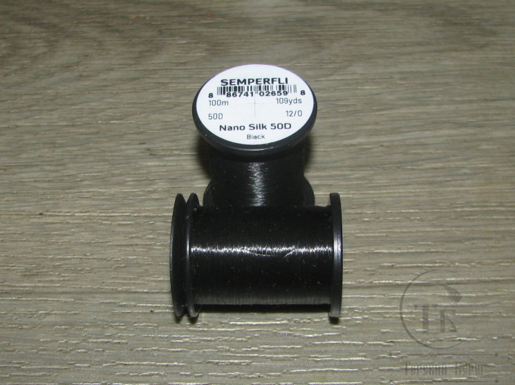 Монтажные нитки Nano Silk 50D 100 m. 12/0 Black Semperfli