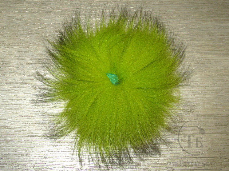Хвост арктического песца шартрезный XXL / Chartreuse XXL Black Tips
