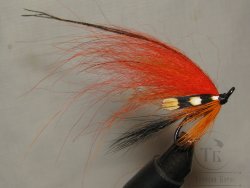 Муха лососёвая на двойнике ( 26 ) Scandinavia JC Haugur Orange Partridge Patriot Black №8