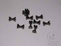Вольфрамовые глазки гантельки c плоскими торцами 4x6 мм (10 шт.) Black Nickel