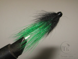 Муха лососёвая с "английским крылом" WG tube Mt. ( 23А ) медь 3/4 дюйма Green Black 