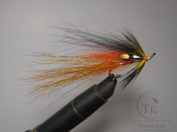 Муха лососёвая на двойнике ( 10 ) Cascade WG Var. Kamasan B280 №6 