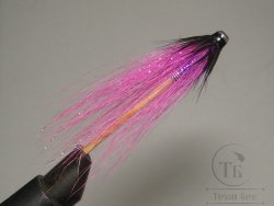 Муха лососёвая английское крыло WG Tube ( 24 ) Plastic 1 дюйм  Fl Hot Pink  (флюр розовая) 