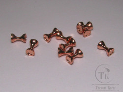 Вольфрамовые глазки гантельки c плоскими торцами 4x6 мм (10 шт.) Copper