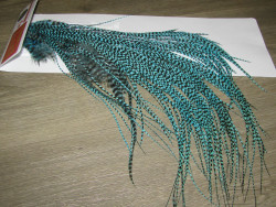 Седло 1/2 Whiting Dry Fly Grizzly Silver Doctor Blue ( покраска Терский берег )