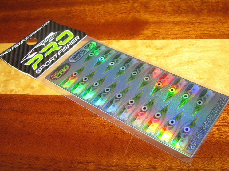 Наклейки имитация головы песчаного угря Pro Sand Eel Foil Silver SM 20 pcs Pro Sportfisher