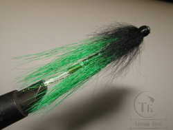 Муха лососёвая с "английским крылом" WG tube Mt. ( 23D ) медь 1 1/2 дюйма Green Black 