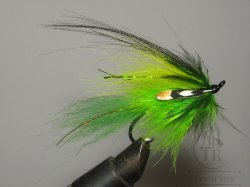 Муха лососевая на одинарном крючке ( 33 ) Greenhighlander FR  Kumho Salmon Black № 2
