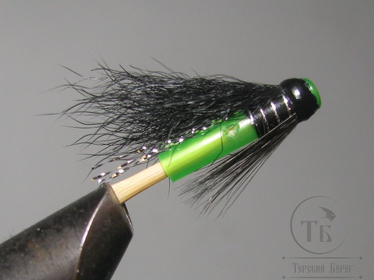Летняя лососёвая муха Hitch ( 3 ) PB Black Green