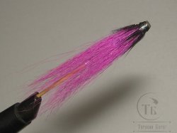 Муха лососёвая английское крыло WG Tube ( 25 ) Plastic 1 3/4 дюйма  Fl Hot Pink  (флюр розовая) 