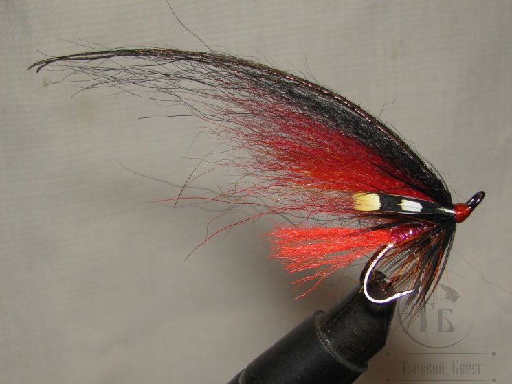 Муха лососёвая на двойнике ( 23 ) Scandinavia JC TD Durham Ranger Partridge Patriot Black №8 