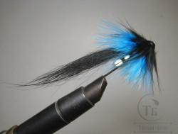 Муха лососёвая турбо Alum Skittle ( 6 ) Black Herring 7 см