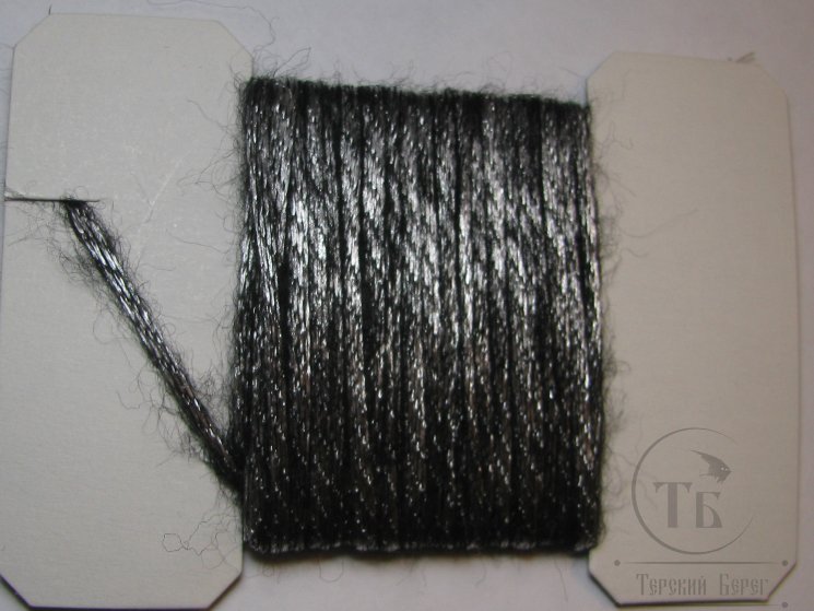 Плоская шерстяная тесьма Body Wool Braid Br. Silver Black ( 3 метра )