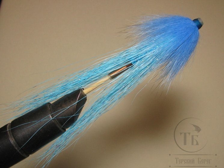 Муха лососёвая с "английским крылом" WG tube Mt. ( 51 A ) D 3.0 медь 1 1/2 дюйма Silver Doc Blue 