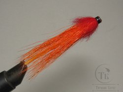 Муха лососёвая английское крыло WG Tube ( 6 ) Plastic 1 1/4 дюйма  Red / Orange  (красно - оранжевая)