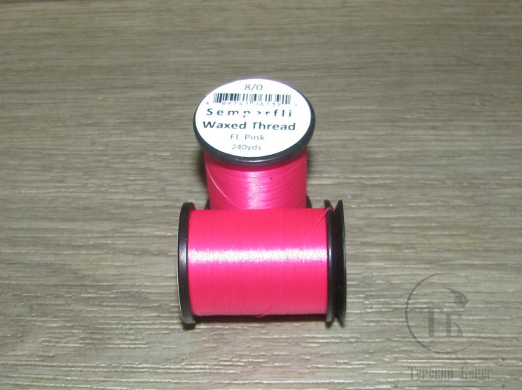 Монтажные нитки Classic Waxed 105D 220 m. 8/0 Fl. Pink Semperfli