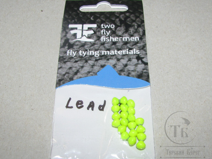 Глазки гантельки свинцовые Lead Fl. Chartreuse 4,0 mm (уп 10 шт)