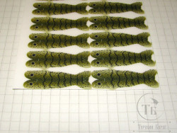 Спинки креветок Shrimp Shell Skeleton MD 12 pcs Olive