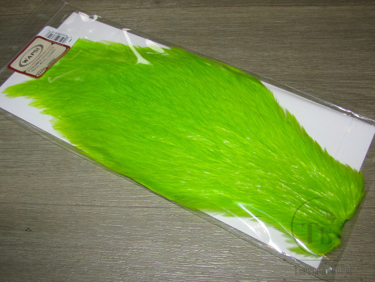 Скальп петуха Chinese Streamer Rooster Neck # 1 Fl. Chartreuse Wapsi
