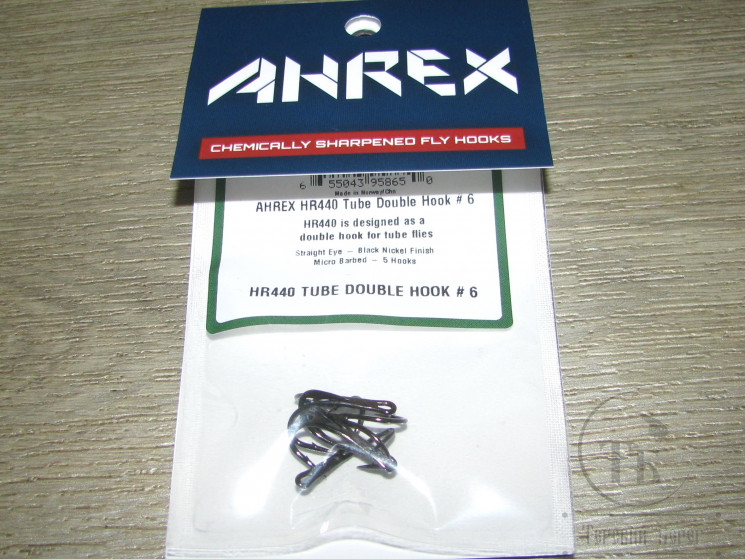 Крючок двойник трубочный AHREX HR440 Tube Double # 6 ( 5 шт. )