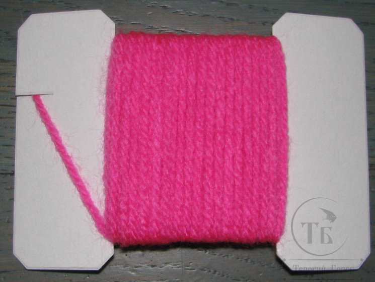 Трёхпрядная шерстяная нить ( 5 м ) 3 ply yarn Fl. Pink