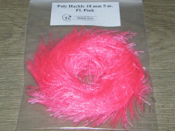 Синель Poly Hackle Fl. Pink 18 mm 5 m