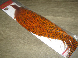 1/2 Скальпа петуха Whiting Dry Fly Bronze Cape Grizzly Dyed Burnt Orange