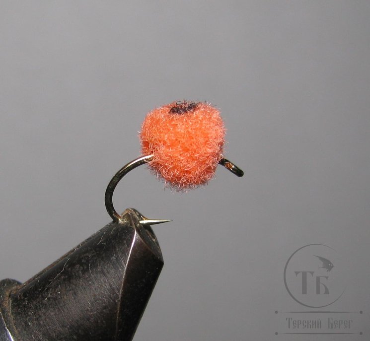 Муха (10) Egg имитация икры  Fuzzi Salmon крючок № 12
