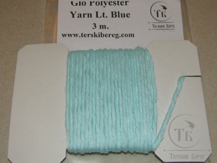 Светонакопительное волокно Glo Polyester Yarn Lt. Bue 3 m.