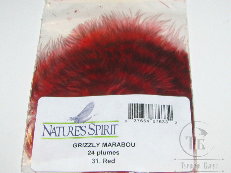 Grizzly Marabou Red Natures Spirit