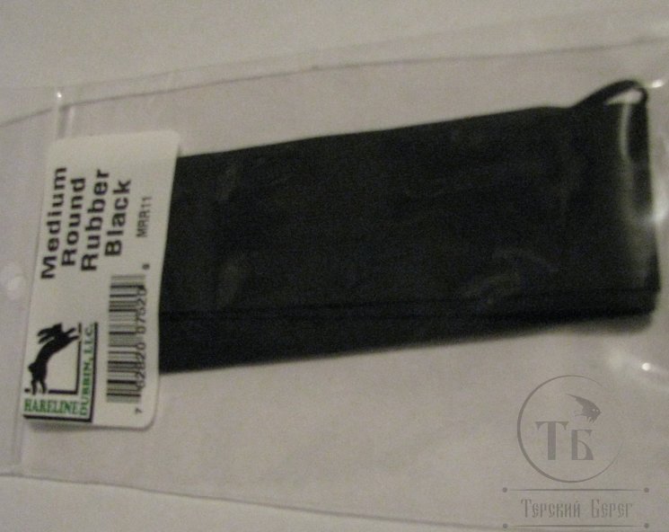 Medium round rubber  Black Hareline