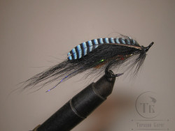 Муха лососёвая на двойнике ( 9 ) Blue Jay PR Lg. Black Partridge Heavy Double № 2