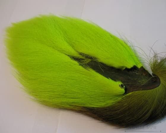 Хвост оленя большой зеленый лайм / Bucktail Large Lime Green