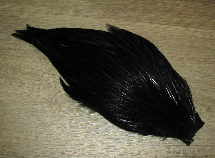 Скальп петуха Streamer Rooster Neck Black Wapsi Keough 
