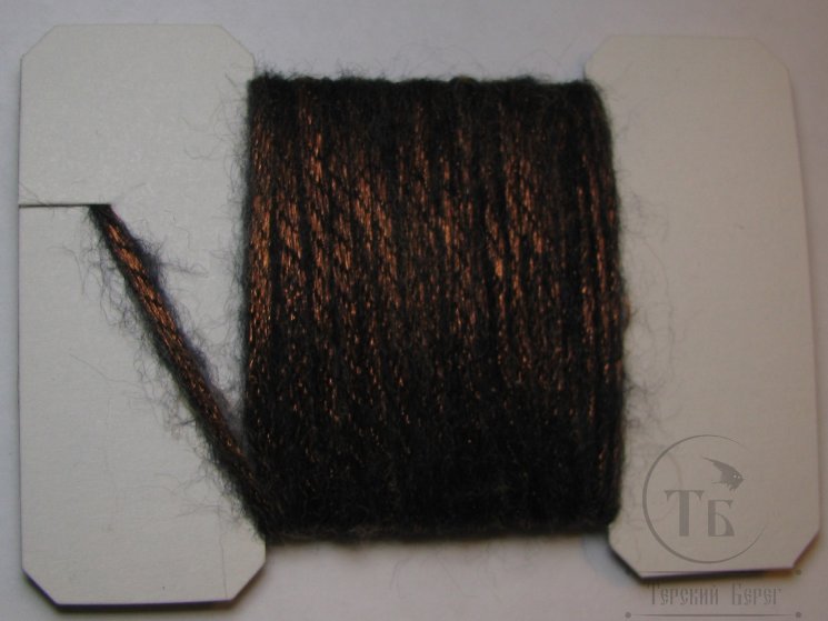 Плоская шерстяная тесьма Body Wool Braid Br. Dk. Brown ( 3 метра )