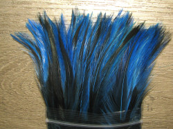 Перо скальпа петуха Баджер морской синий / Attractor Neck Hackle Badger Sea Blue