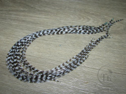 Перо Dry Fly (для сухих мух) 10 шт Grizzly Lt. Blue Dun крючки № 8 - 10