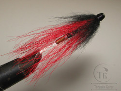 Муха лососёвая с "английским крылом" WG tube Mt. ( 24D ) медь 1 1/2 дюйма Red Black
