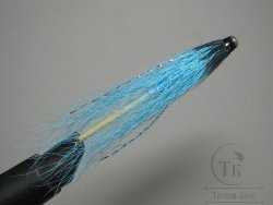 Муха лососёвая английское крыло WG Tube ( 35 ) Plastic 1 1/4 дюйма Silver Doc. Blue (голубая)