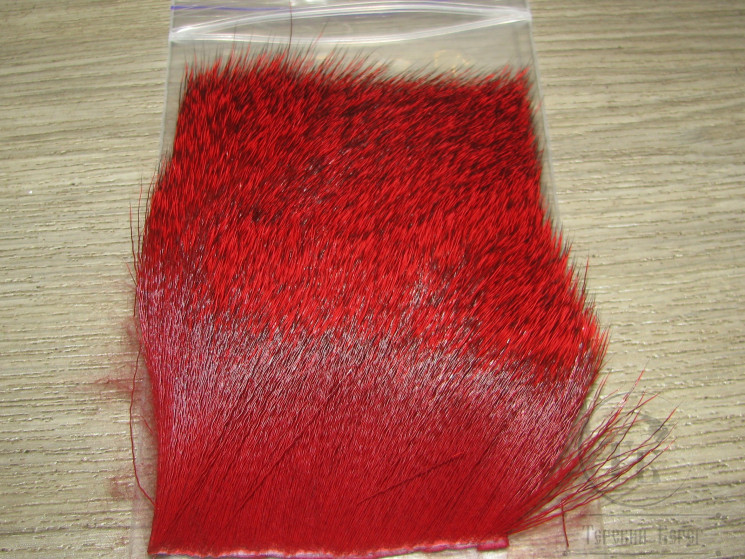 Мех оленя deer dyed  red  10 х 7