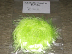 Синель Poly Hackle Fl. Yellow 18 mm 5 m