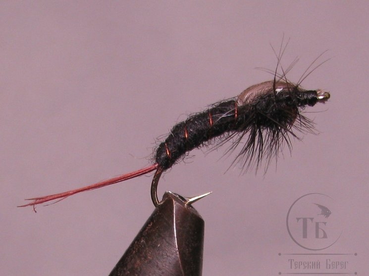 Муха нимфа Lt ( 19 ) Stone Fly Black Stim. № 8