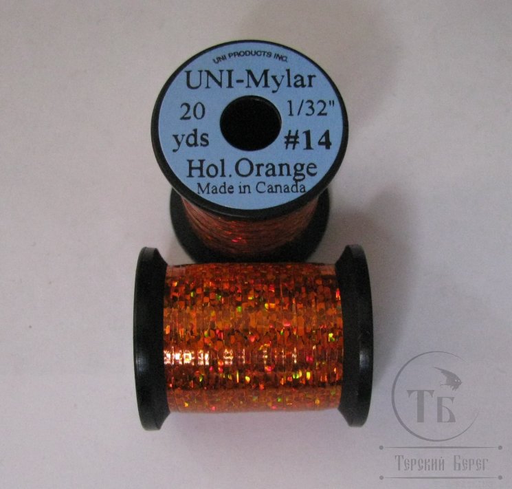 Плоский люрекс UNI Mylar 13 yds 1/32 # 14 Hol Orange