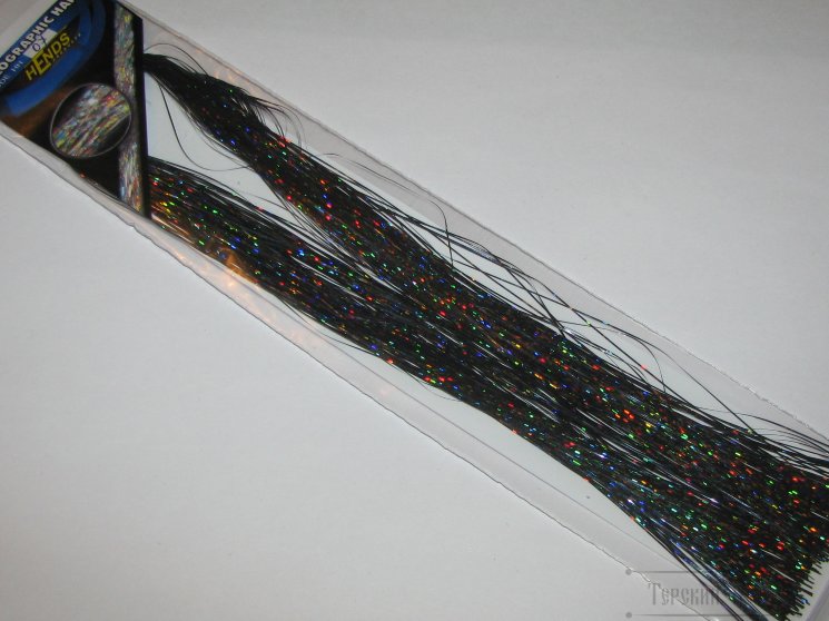Плоский люрекс Holographic Hair Black HH-07 Hends