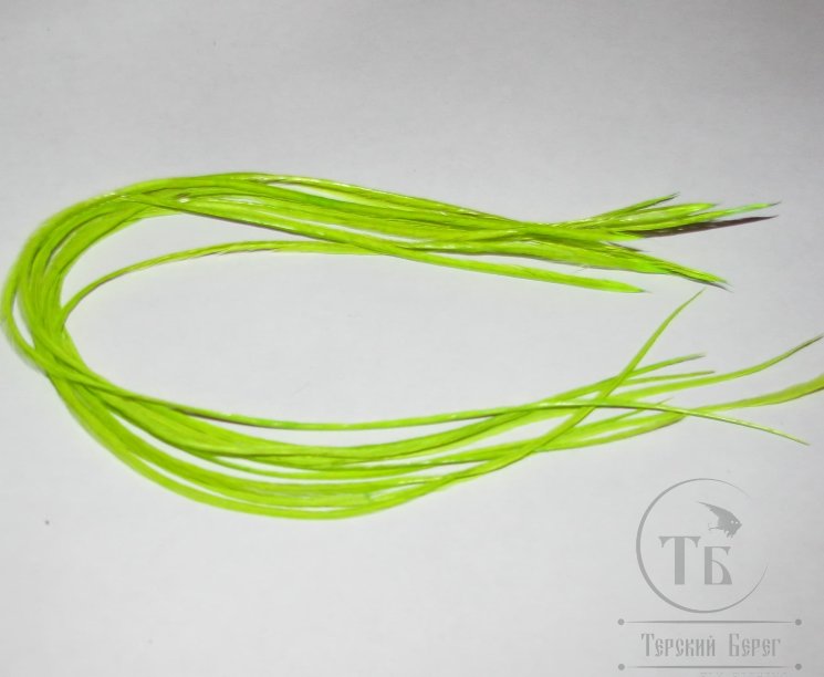 перо Dry Fly (для сухих мух) 10 шт шартрез , крючки № 22 - 24