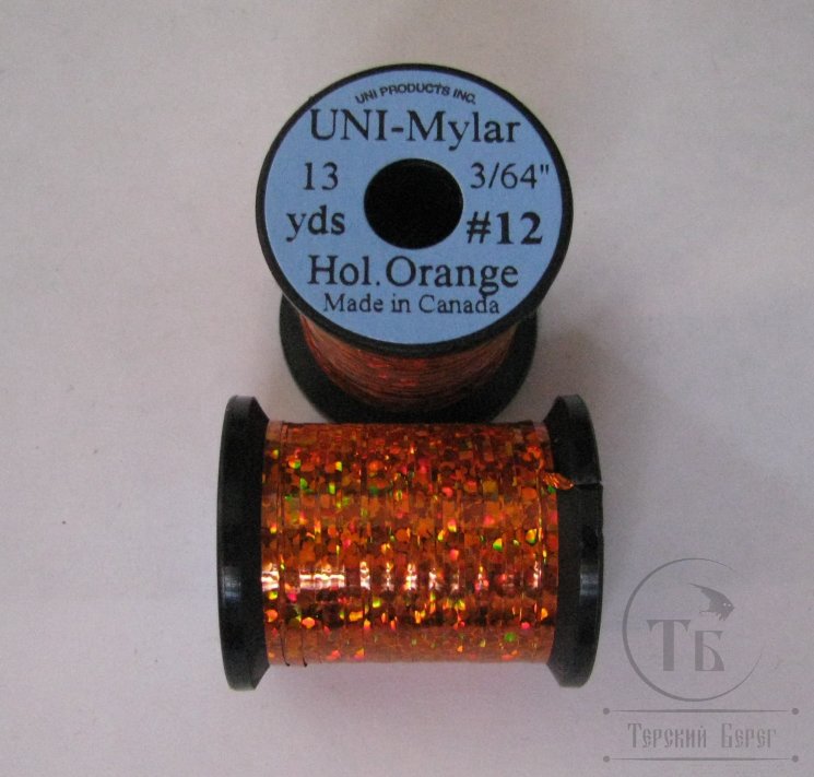 Плоский люрекс UNI Mylar 13 yds 3/64 # 12 Hol Orange